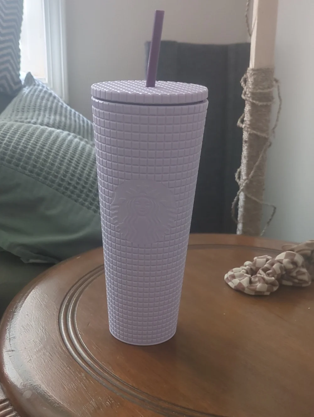 Starbucks Pastel Lavender Textured Tumbler with Straw